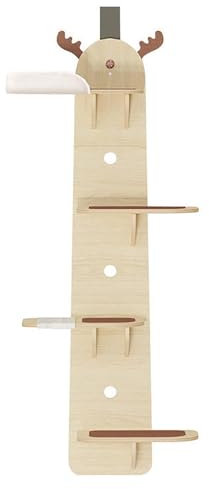 ZYJIX Cat Tower Door Hanging Shelves - Vertical Cat Tree Tower With 4 Levels - 59in Door Mounted Cat Tower For Climbing And Playing