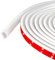Joint de porte autocollant en silicone en forme de D pour cadre de porte/fenêtre, blanc (9 mm de large x 6 mm de haut), Longueur 6 m