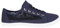 Womens Canvas Plimsolls Soft Lightweight Lace Embroidered Sneaker Shoes, Ladies Summer Beach Pumps Fashion Trainers Casual Flat Shoes (Navy, UK 5)