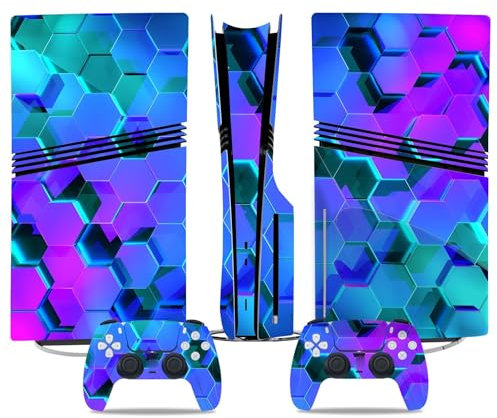 Pour PS5 Pro Skin Disc Edition & Pour PS5 Pro Skin Digital Edition Console Et Contrôleur Vinyl Cover Skins Wraps Scratch Resistant Compatible 49539 Skins Emballages Cadeaux Sans Bulles(Digital Edition