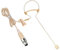XGWTH Single Earhook Headset Microphone Headworn Over Ear Hanging Condenser Omnidirectional Mic Clip Compatible with Shure Wireless Bodypack Transmitter System with Mini XLR 4 Pin TA4F Plug