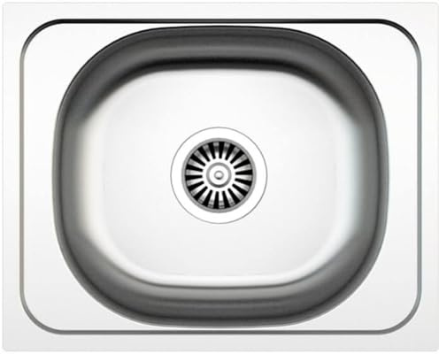 Premium Edelstahl Einbauspüle – Moderne, langlebige & pflegeleichte Küchenspüle mit satinierter Oberfläche & Siphon-Set, ideal für Küche, Gewerbe & Gastronomie (50x40x13)