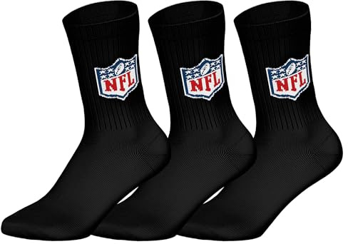 NFL Shield Unisex Crew Socken, 3er-Pack
