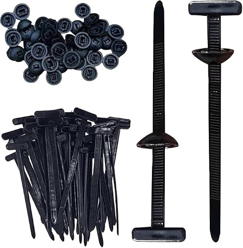 50 Pcs Cable Tie Buckle, Zip Ties, Black Cable Tie Holder, Cable Tie Clips for Car Repair, Cable Management and Quick Fix Solutions, Ideal for Automotive, Household and Industrial Use