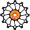 KCNC Jockey Wheel SS Bearing Narrow Wide Long Teeth 12 Zähne schwarz