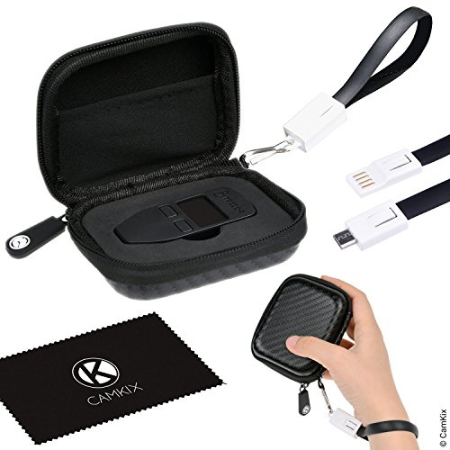 Protective Case for Trezor One Bitcoin/Cryptocurrency Wallet Including USB Strap for Transport, Power and Data Transfer - Durable Nylon Hardshell Case with Mesh Pocket - Light, Secure