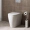 Affine® Bordeaux Modern Bathroom Cloakroom Back to Wall BTW Toilet Space Saving, Soft Close Top Fix Seat, D Shape Pan Ceramic, White Gloss