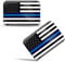 Biomar Labs® 2 x Aufkleber 3D Gel Silikon Stickers USA Amerika Thin Blue Line Flag Dünne Blaue Linie Polizei Flagge Fahne Auto Motorrad Fahrrad Fenster Tür PC Handy Tablet Laptop F 46