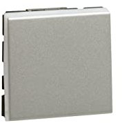 Legrand 079211L Mosaic Interrupteur ou Va-et-Vient, 10AX, 250V, Easy-Led, 2 Modules, Aluminium