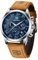 BENYAR Uhr Herren Chronograph Analogue Quartz Uhr Männer Business Blau Zifferblatt Leder Armbanduhr 30ATM Wasserdicht Date Armbanduhr