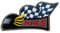 Bügelbild Aufnäher Patch Applikation zum Aufbügeln Motorrad Race Helm 6,5 x 3,0 cm