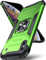 DASFOND Designed for iPhone X/XS Case, Military Grade Protective Phone Case with Enhanced Metal Ring Kickstand [Support Magnet Mount] for iPhone X/XS 5.8 inch, Grass Green