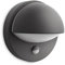 Philips myGarden June Wandaußenleuchte mit Bewegungsmelder, 12W, ohne Leuchtmittel, anthrazit