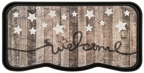 Valle Verde Schuhabtropfschale, Schuhablage, Schuhmatte - 75cm x 38cm x 2,5cm - Abtropfmatte - für Haus, Garten, Büro - Dekorativ, Gemustert, Pflegeleicht, Kunststoff (STARS)