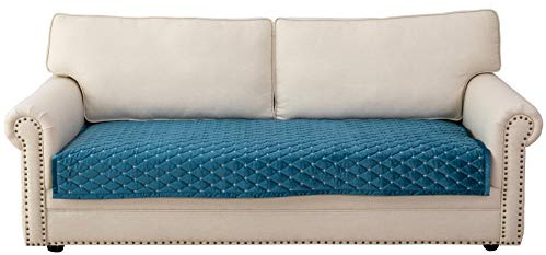 Eismodra Sofa Überzug,Sofabezug 3 Sitzer,Anti-Rutsch-Couch Überzug für L Form Sofaschoner Chaiselongue Ecksofa 2 Sitzer Schonbezüge Wohnzimmer Sessel Hunde Haustiere,Blau,110x240cm(nur 1 Stück)