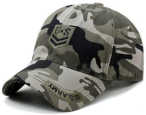 Idopy USA American Flag Army Militär Stil Mesh Baseball Cap Hut (2735 Tarnen)