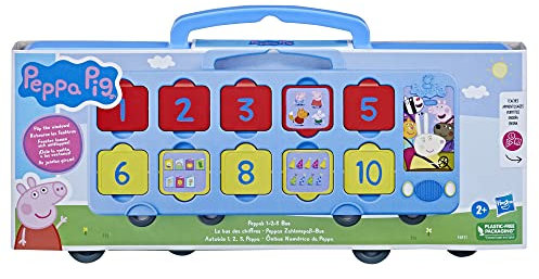 Peppa Pig Spielzeug Peppas Zahlenspaß-Bus, Zählen von 1 bis 10, Kinderspielzeug
