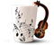 Jikoiuty Tasse en céramique avec poignée de violon - Pour café, lait, thé, personnalité, instrument de musique