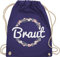 Turnbeutel Rucksack - JGA Junggesellenabschied Frauen - Braut Blumenkranz - Unisize - Lila - hen party accessories jungesellinnenabschied outfit jga. bripe rucksackbeutel brautrücksack brauttaschen