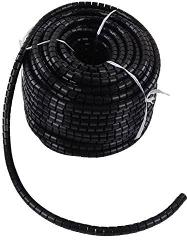 Gaine de Câble en Spirale, Câble de Gestion de Câble Résistant à L'usure, Gaine de Câble de Protection PE Recouverte de Cordon Flexible pour Ordinateur, TV et Organisateur de Fil (Diamètre 42mm 20m)