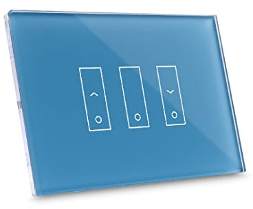Interruttore di design iotty i3S PLUS, domotica wifi, gestione intelligente di tende e tapparelle, deviatore wifi compatibile con Google Home, Alexa e Siri con sensori di temperatura e luminosità