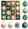 ATJTYSX 16 Stücke 6CM Christbaumkugeln Deko Weihnachten, Weihnachtskugeln Kunststoff Set, Grünes Weihnachtskugel-Set, Weihnachtsdeko Innen Aussen, Plastik Weihnachtskugeln