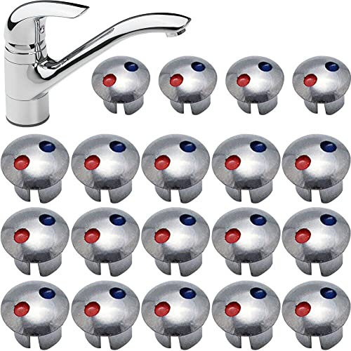 Heiß-/kaltanzeige Für Wasserhähne, 20 Pcs Universal Heiß- Und Kaltschilder Indexknöpfe Für Küchenwaschbecken Wasserhähne Ersatzteil