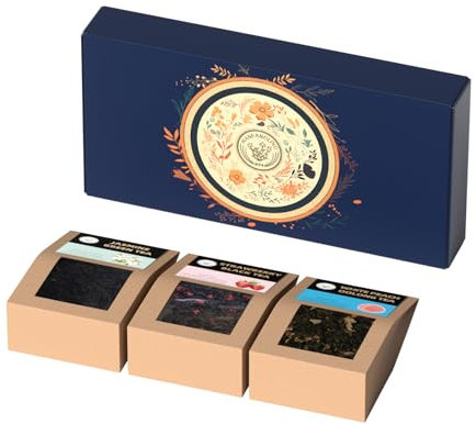 HANFANGLING Tea Gift Box - White Peach Oolong, Jasmine Green, Strawberry Black, Three Fruit Tea Combinations