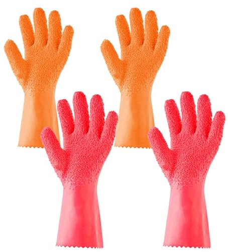 Generic 2 Pairs Potato Peeler Gloves Magic Quick Fruit Vegetable Potato Processing Tools Non-Slip Peeler Cooking Tools Household Melon and Fruit Peeling Cleaning Gloves for Potato Yam and Carrot