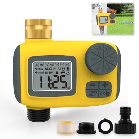 Honitra Bewässerungscomputer, Gardena Bewässerungsuhr für Gartenschlauch, Gardena Wasseruhr für die Bewässerung, Auto Wasser Zeitschaltuhr Wasseruhr mit Zyklus Plan, Gardena Zeitschaltuhr Bewässerung