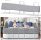 Kidsgigglz Bettgitter 200cm，Bettschutzgitter für Kinder，Rausfallschutz Bett，Baby Bettschutzgitter，Höhenverstellbar,Abnehmbarem und Waschbarer,DIY Verformbar Kinderbettgitter mit Schaumstofffüller,Grau