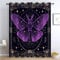 Lila Schmetterling Totenkopf im gotischen Stil Muster Verdunkelungsvorhänge mit Ösen - 2er Set, 234 x 230 cm Blickdichte Thermo-Gardinen, Kälteschutz, Raumteiler, für Schlafzimmer und Fenster