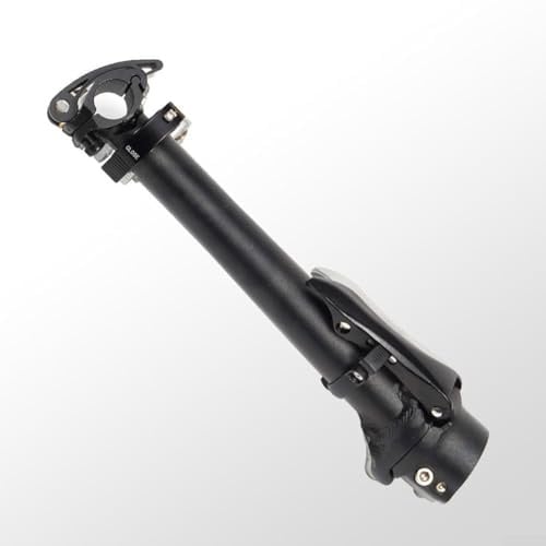Fahrrad-Klapp-Lenkervorbau, CNC-Klapp-Lenkervorbau, Aluminiumlegierung, Klapprad mit Zähnen, verstellbar, zusammenklappbar (schwarz B)