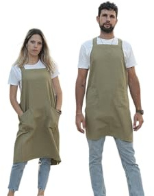 Genérico Delantal manulidades, jardín, hogar, cocina, costura, pintura, verde Delantal para Manualidades o Jardinería - Resistente, Ajustable y Cómodo, Ideal para Proyectos Creativos