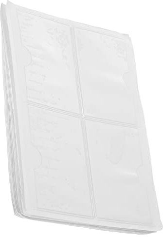HAPINARY Lot de 100 porte-cartes de visite auto-adhésifs organiseur de cartes pochettes photo en plastique support de cartes de visite support mural