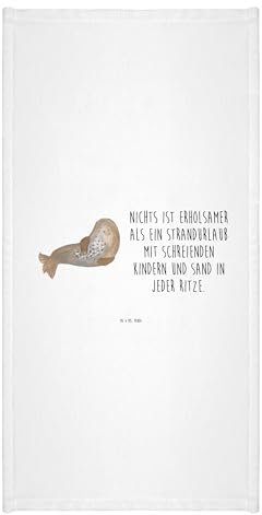 Mr. & Mrs. Panda 70 x 140 Handtuch Sommerchaos - Geschenk, chaotischer Strandtag, Jahreszeiten, Duschtuch, Badetuch, Kinder Handtuch, Winter, lustige