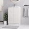 BELOFAY 500mm Floor Standing Bathroom Vanity Unit With Basin - Laquered Cloakroom Vanity Unit with 1 Tap Hole Ceramic Basin and Soft Close Hinges. (WASTE INCLUDED) (Denvor White)