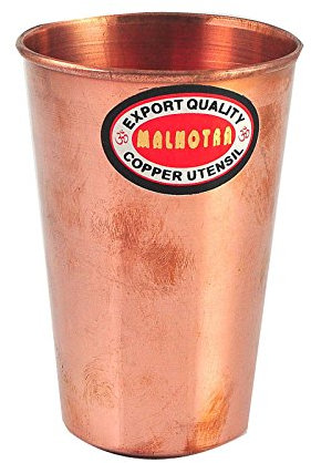 handmade pure Copper glass cup for water india