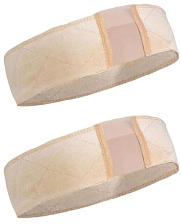 2 Stück Hautfarben Perückengriff,Rutschfestes Nahtlose Wig Grip Headband Wig Band,Verstellbare Elastisches Perückenband,Weich Spitzen Samt Wig Zubehör für Sport Yoga,Befestigen Perücken