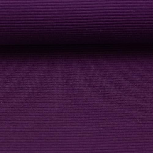 Jerseystoff Ottoman Rib Jersey TURIN | Swafing | Ökotex | Farbwahl | Meterware | ab 50cm (pflaume)