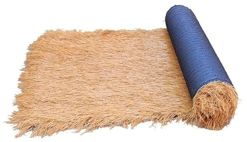 Toit D'herbe De Chaume Synthétique,Rouleau De Paille Mexicaine Artificielle,Décoration De Toit De Chaume Ignifuge,Décoration De Fête Et De Bar Hawaïen,Terrasse De Clôture De (Size:1.6x32.8ft(0.5x10m))