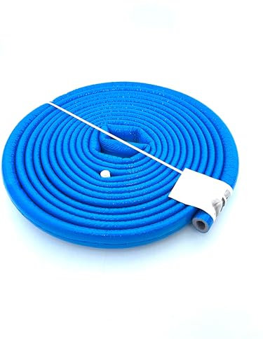 Isolierschlauch Rohrisolierung 10 m Rolle x Ø 18 mm / 6 mm Blau | Heizungsrohr Isolierung mit Schutzhaut | Warmwasserleitung Heizung | Rohr Dämmung Schlauch Rohrdämmung