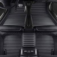 VIPOES Leder Auto Fussmatten für Audi Q7 4M (7 Seats) 2015 2016 2017 2018 2019, Allwetter Wasserdicht Antirutsch Tragen Teppiche Schutzpolster Bodenmatten ZubehöR,A