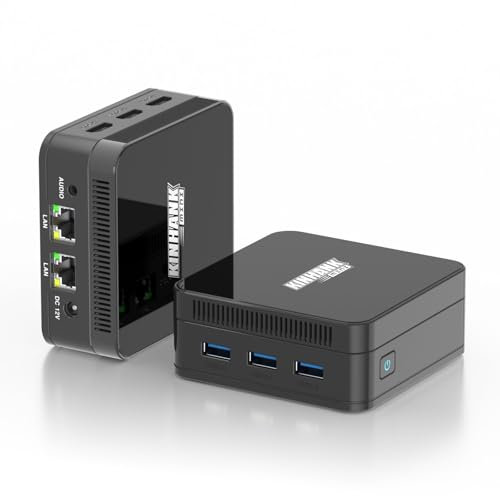 Kinhank Mini PC N100(hasta 3.4GHz,6W), 16GB DDR5 512GB M.2 SSD Ordenador Mini Computadora 4K@60Hz Triple Display(HDMI 2.1 * 3)/WiFi 6/BT5.2/Gigabit Ethernet, Micro PC para Negocios