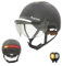 Overade Innovation Française - Casque Life avec Visière, avec Éclairage Puissant Avant/arrière, Télécommande Clignotants Oximote Incluse, Fonction Feu Stop Inclus, Taille Unique.