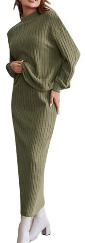 Same Day Lieferung Produkte Warehouse Deals 2 Teiler Damen Sommer Rock Und Top Lose Hälfte Rollkragenpullover Rock Zwei Stück Set Платье