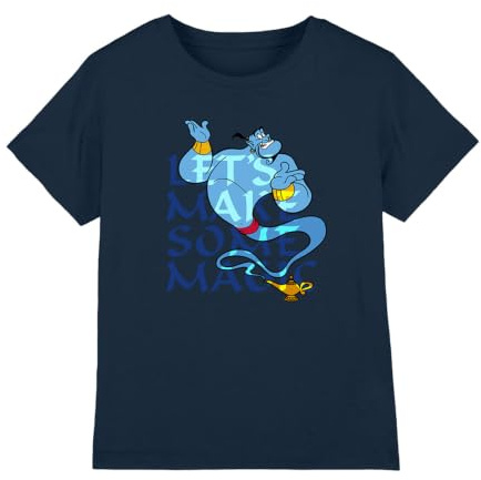 Disney Aladdin Boy's Aladdin Let's Make Some Magic with The Genie Unisex Kids T Shirt