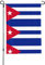 Letreros de bandera cubana de doble cara, duraderos para patio, 28 x 40 pulgadas para decoraciones de temporada