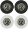 AITRIP 4 StückeMini Digital Hygrometer Thermometer Temperatur Luftfeuchtigkeitmessgerät für Innenraum Gewächshaus Wohnzimmer （2 Stücke weiße+2 schwarze）