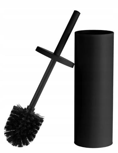 ADGO WC-Bürste Set Toilettenbürsten Robuste Klobürste geschlossen in universeller Schwarzoptik Toilet Brush Breite: 97 mm Höhe: 380 mm Stahl, Kunststoff